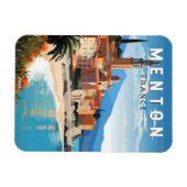 メントンフランストラベルアートヴィンテージ マグネット (横)