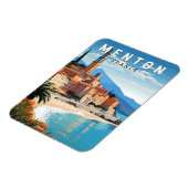 メントンフランストラベルアートヴィンテージ マグネット (左側)