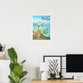 メントンフランスヴィンテージ旅行 ポスター (ホームオフィス)