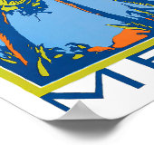 メントンフランスヴィンテージ旅行 ポスター (角)