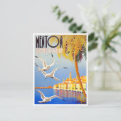 メントンフランスヴィンテージ旅行 ポストカード (スタンド正面)