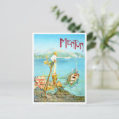 メントンフランスヴィンテージ旅行 ポストカード (スタンド正面)