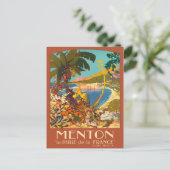 メントンフランスヴィンテージ旅行 ポストカード (スタンド正面)