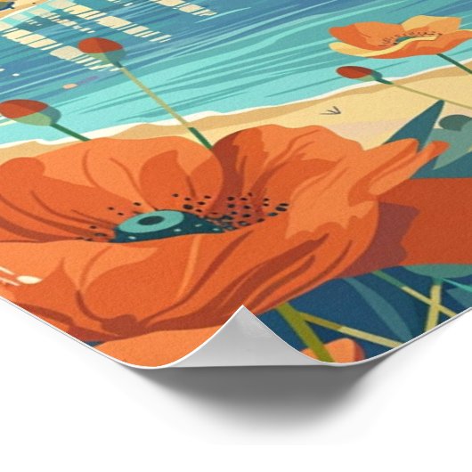 メントンフランス有名ヴィンテージ旅行プレイス ポスター (角)