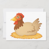 メンドオンネストキュートな農場動物 招待状 (正面)