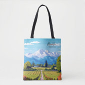 メンドザアルゼンチンヴィンテージアートトラベルイラストレーション トートバッグ (正面)