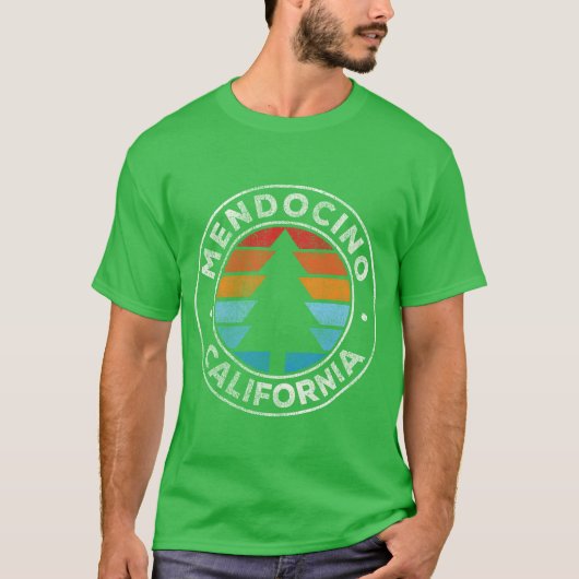 メンドシノ カリフォルニア CA 70年代の友達 Tシャツ (正面)