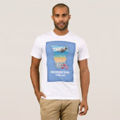 メンドシーノ カリフォルニア 地図 Tシャツ (正面フル)