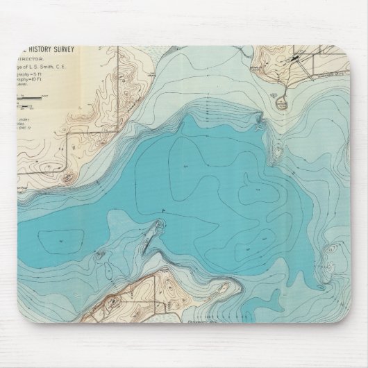 メンドタ湖水図 マウスパッド (正面)