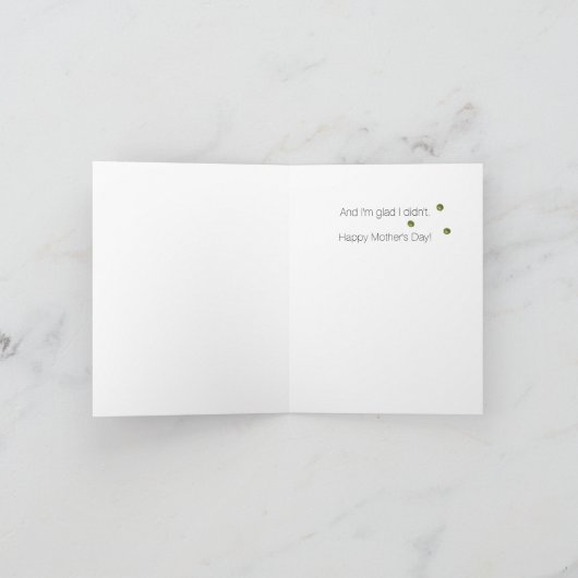 メンドリとシックかわいい母の日カード カード (内部)