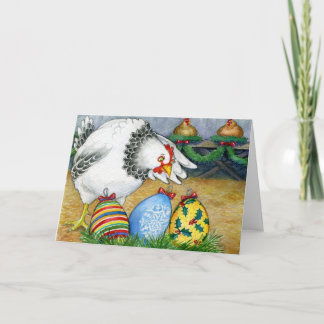 メンドリと彼女のクリスマスエッグ シーズンカード