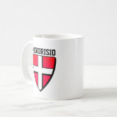 メンドリシオの紋章 – スイス コーヒーマグカップ (正面左)