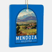 メンドーザアルゼンチントラベルアートヴィンテージ セラミックオーナメント (右)