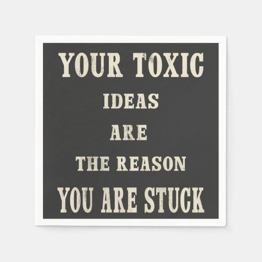 メンノベルティシャツブラックヴィンテージ引用文クラシック スタンダードカクテルナプキン (正面)