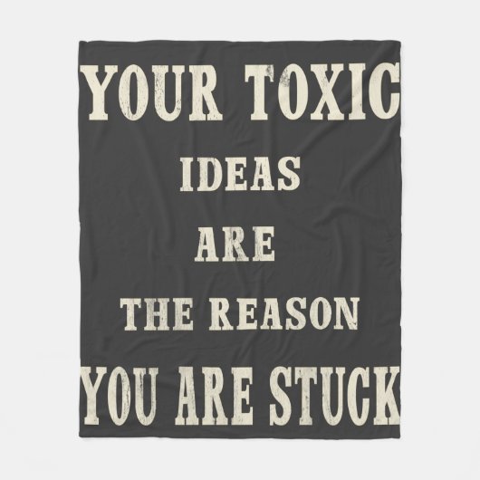 メンノベルティシャツブラックヴィンテージ引用文クラシック フリースブランケット (正面)