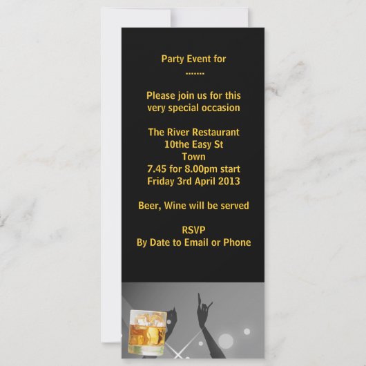 メンバースデーパーティービールボーイズナイトアウト長2 招待状 (裏面)