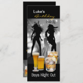 メンバースデーパーティービールボーイズナイトアウト長2 招待状 (正面/裏面)