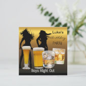 メンバースデーパーティービールボーイズナイトアウト 招待状 (スタンド正面)