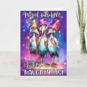 メンバ誇りを持ったリストいけなのクリスマスのおもしろい挨拶 カード (正面)