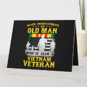 メンパパグランドパベトナム退役軍人ヴィンテージシャツメンズ カード (裏面)