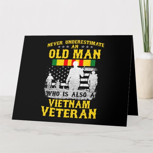 メンパパグランドパベトナム退役軍人ヴィンテージシャツメンズ カード (正面)