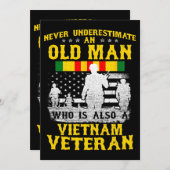 メンパパグランドパベトナム退役軍人ヴィンテージシャツメンズ 招待状 (正面/裏面)