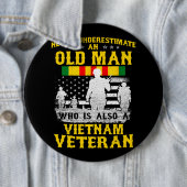 メンパパグランドパベトナム退役軍人ヴィンテージシャツメンズ 缶バッジ (インサイチュ)