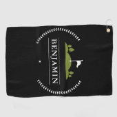 メンパーソナライズされたズ ゴルフタオル (横)