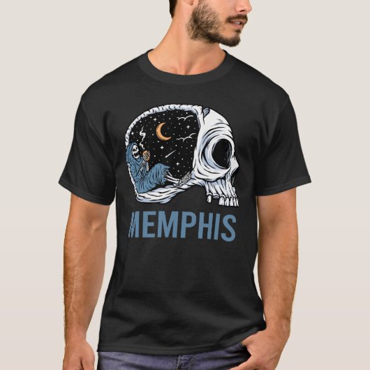 メンフィスのスケルトン・チリング Tシャツ (正面)
