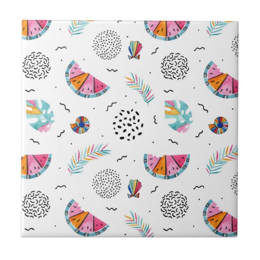 メンフィスのスタイルの熱帯夏パターン タイル (正面)