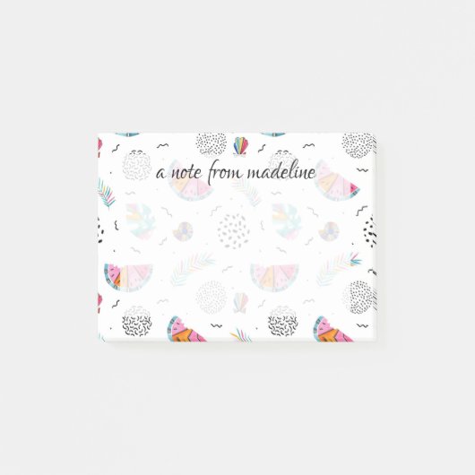 メンフィスのスタイルの熱帯夏パターン ポストイット (正面)