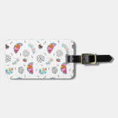 メンフィスのスタイルの熱帯夏パターン ラゲッジタグ (正面横)