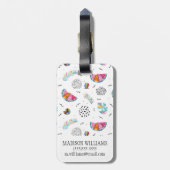 メンフィスのスタイルの熱帯夏パターン ラゲッジタグ (裏面縦)