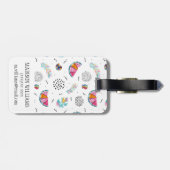 メンフィスのスタイルの熱帯夏パターン ラゲッジタグ (裏面横)