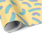 メンフィスのスタイルの黄色3Dの紙吹雪 ラッピングペーパー (ロールコーナー)