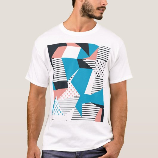 メンフィスのパターン:ミニマル抽象芸術傾向 Tシャツ (正面)