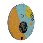 メンフィスのヒップスター、トレンディー、クールなイラストレーションの芸術 ダーツボード (正面左)