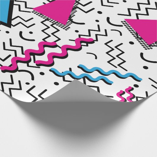 メンフィスのファンキーで騒々しいデザイン ラッピングペーパー (角)