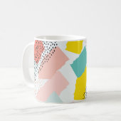 メンフィスのブラシストローク:ヴィンテージパターン。 コーヒーマグカップ (正面左)