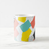 メンフィスのブラシストローク:ヴィンテージパターン。 コーヒーマグカップ (中央)