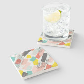 メンフィスのブラシストローク：ヴィンテージパターン。 ストーンコースター (横)