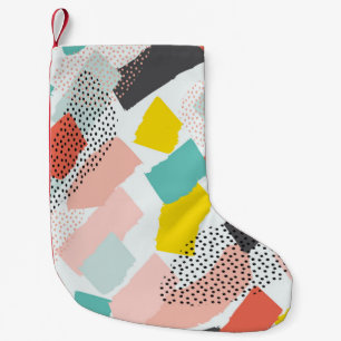 メンフィスのブラシストローク:ヴィンテージパターン。 スモールクリスマスストッキング