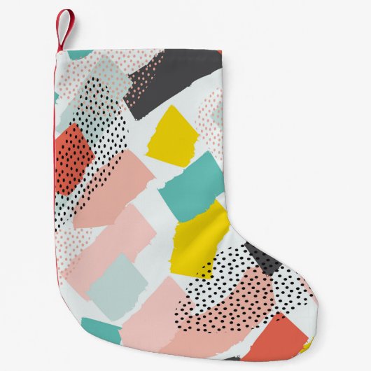 メンフィスのブラシストローク:ヴィンテージパターン。 スモールクリスマスストッキング (正面)