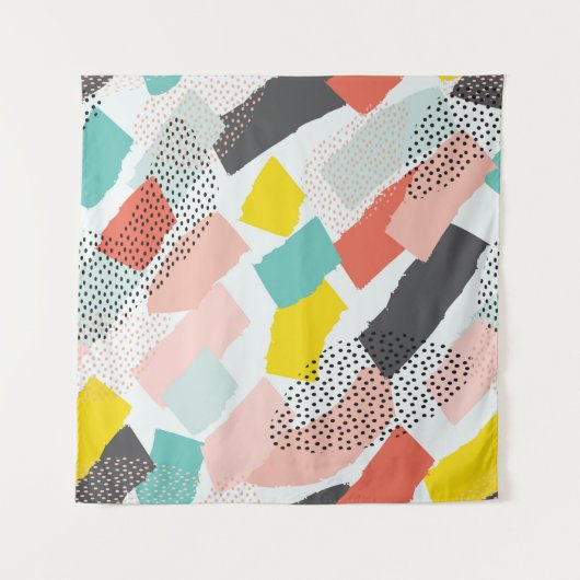 メンフィスのブラシストローク：ヴィンテージパターン。 タペストリー (正面)