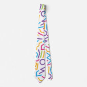 メンフィスのレトロのカラフルの抽象芸術のスタイル ネクタイ (正面)