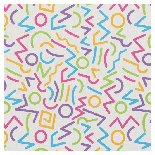 メンフィスのレトロのカラフルの抽象芸術のスタイル ファブリック (クローズアップ)