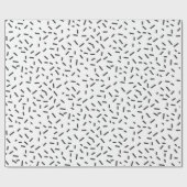 メンフィスの幾何学的でミニマルな黒の抽象芸術のスタイル ラッピングペーパー (フラット)