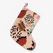 メンフィスの秋の秋の葉葉と地形の スモールクリスマスストッキング (正面 (吊り時))