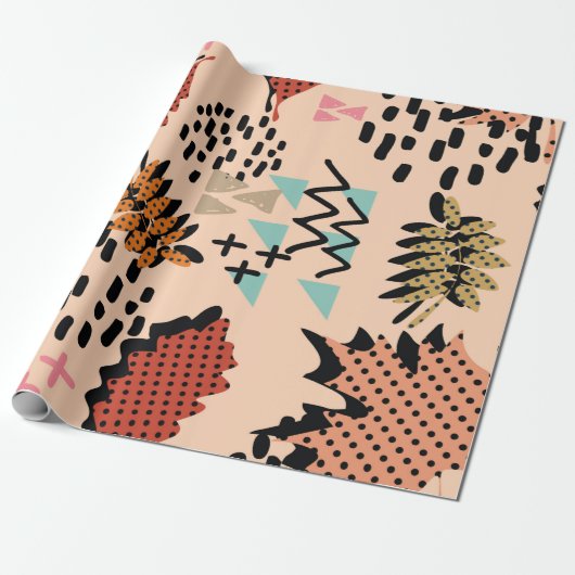 メンフィスの秋の秋の葉葉と地形の ラッピングペーパー (アンロールド)