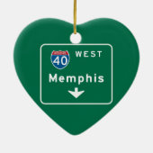 メンフィスのTNの交通標識 セラミックオーナメント (裏面)